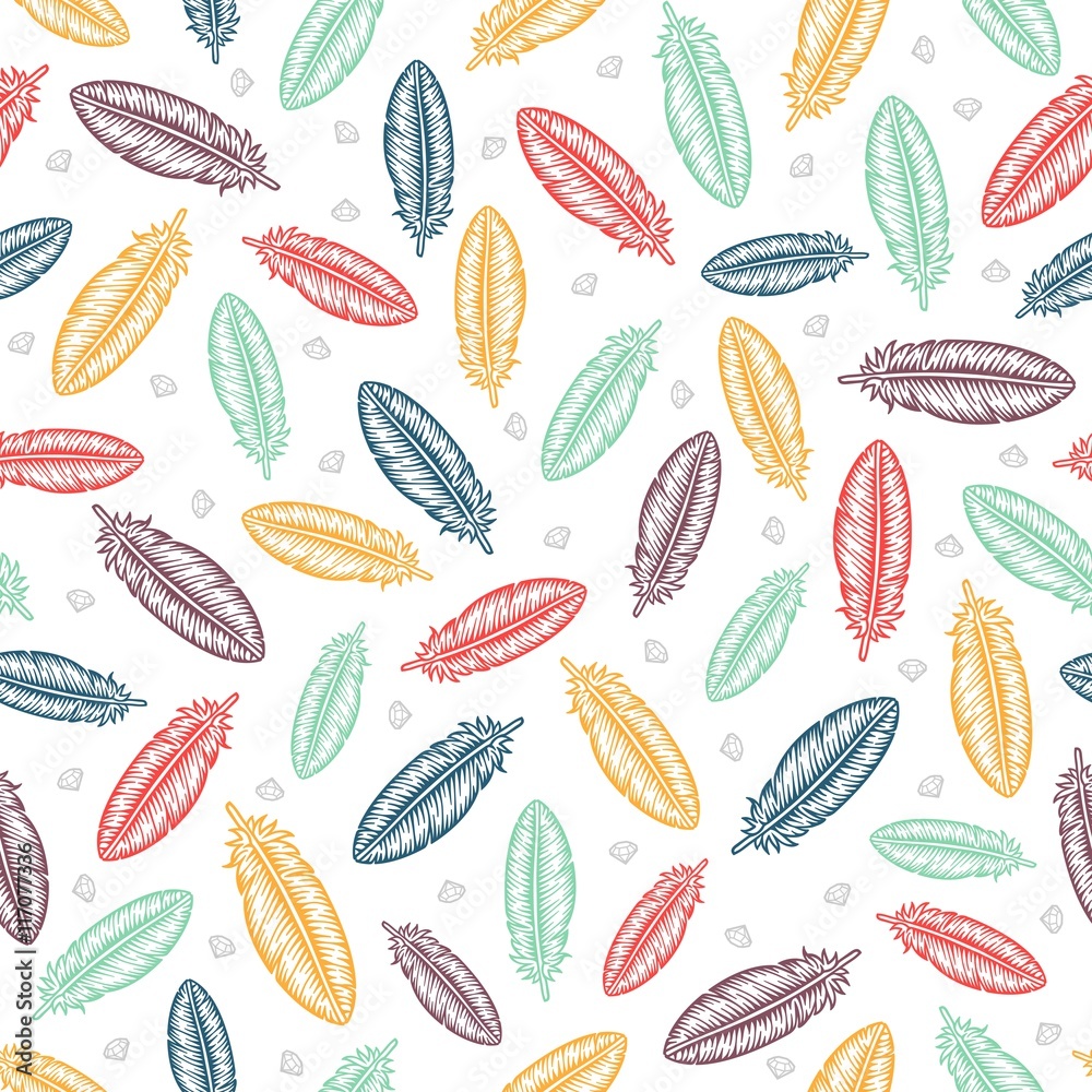 Seamless feather pattern Seamless feather pattern