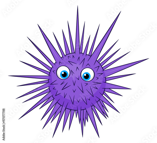 Cartoon sea urchin