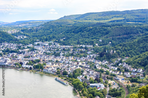 famous popular Wine Village of Boppard at Rhine River,middle Rhi