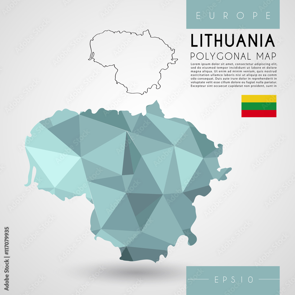 World Low Poly Map : Europe : Vector Illustration World Low Poly Map : Europe : Vector Illustration