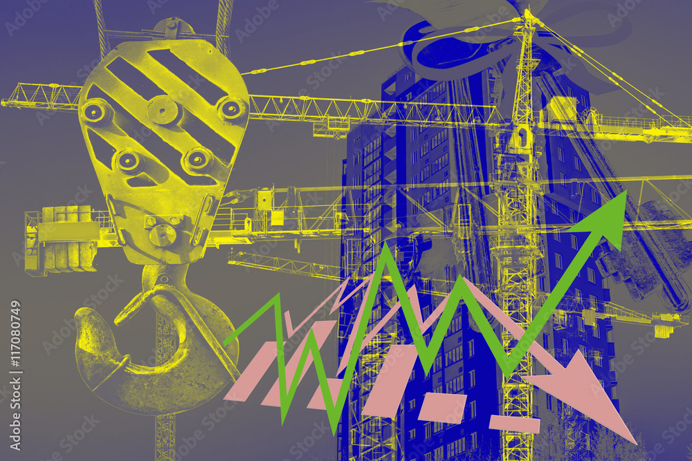 Colour illustration of business and financial charts and graphs