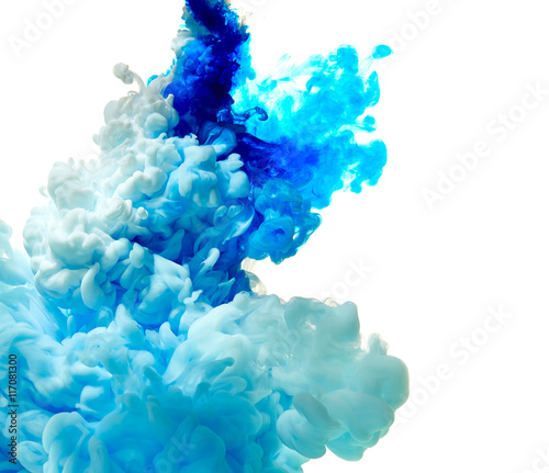 Splash of blue paint