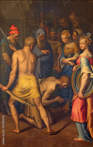CREMONA, ITALY - MAY 25, 2016: The decapitation of St. John the Baptist paint in cathedral by Bernardino Campi (1520 -1591). © Renáta Sedmáková