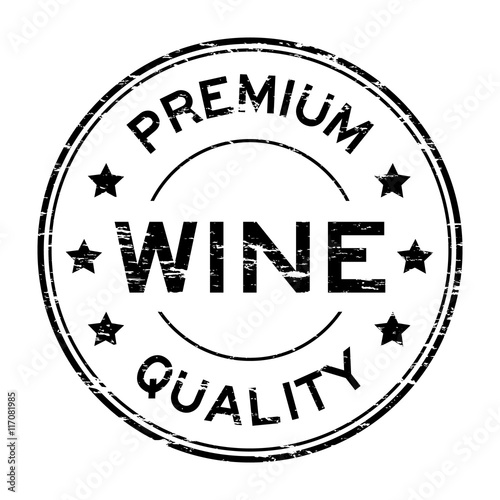 Grunge back premium quality wine rubber stamp
