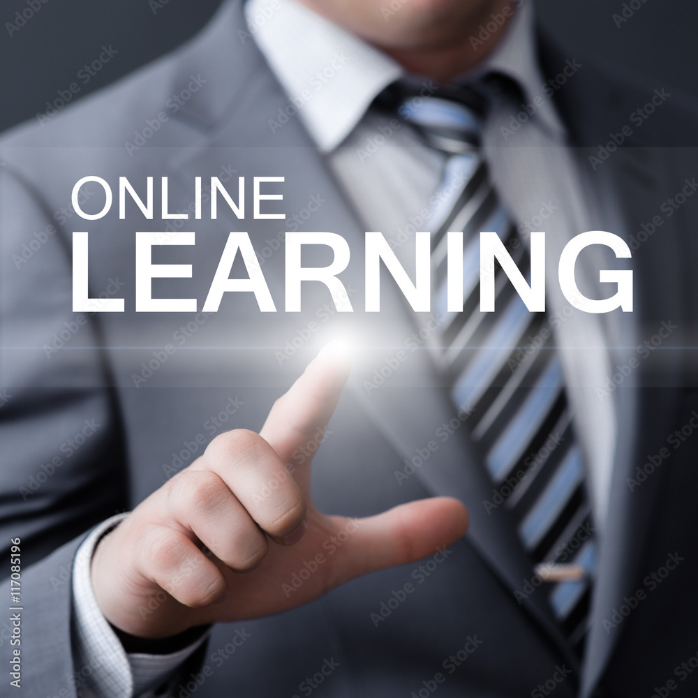 businessman pressing button on virtual screens businessman pressing button on virtual screens