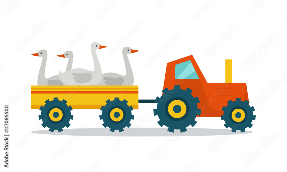 Domestic Animals Carriage Vector Illustration. Domestic Animals Carriage Vector Illustration.