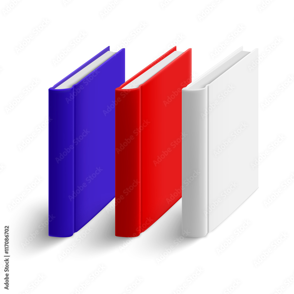 Set of blank vertical books cover template Set of blank vertical books cover template