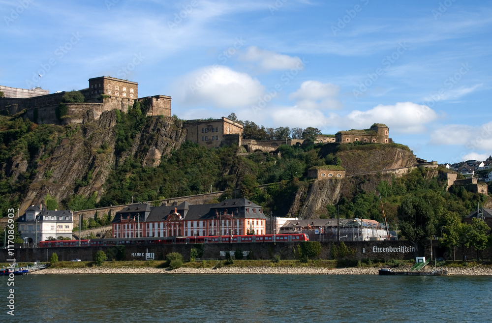 Ehrenbreitstein in Koblenz StockFoto Adobe Stock