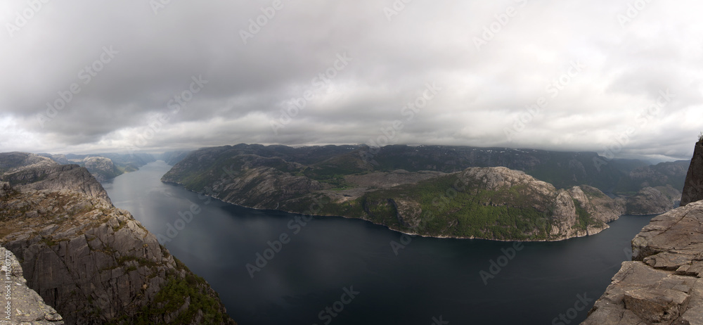 Lysefjord, Norway. / Lysefjord or Lysefjorden is a fjord located in the Ryfylke area in southwestern Norway.