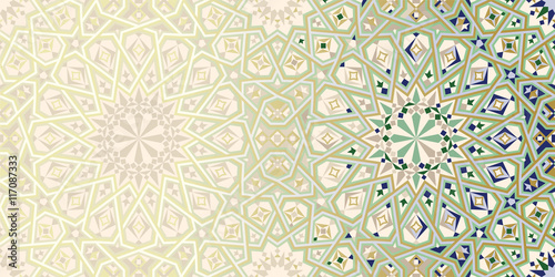 Page Design Template with Morocco Ornament. Abstract Background.