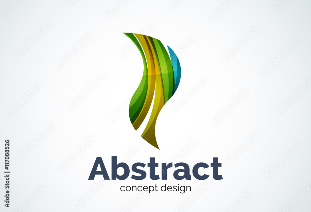 Abstract wave logo template, smooth motion concept Abstract wave logo template, smooth motion concept