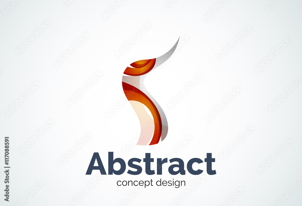Abstract wave logo template, smooth motion concept Abstract wave logo template, smooth motion concept