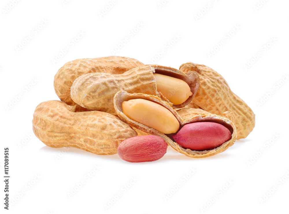 peanuts isolated on white background peanuts isolated on white background