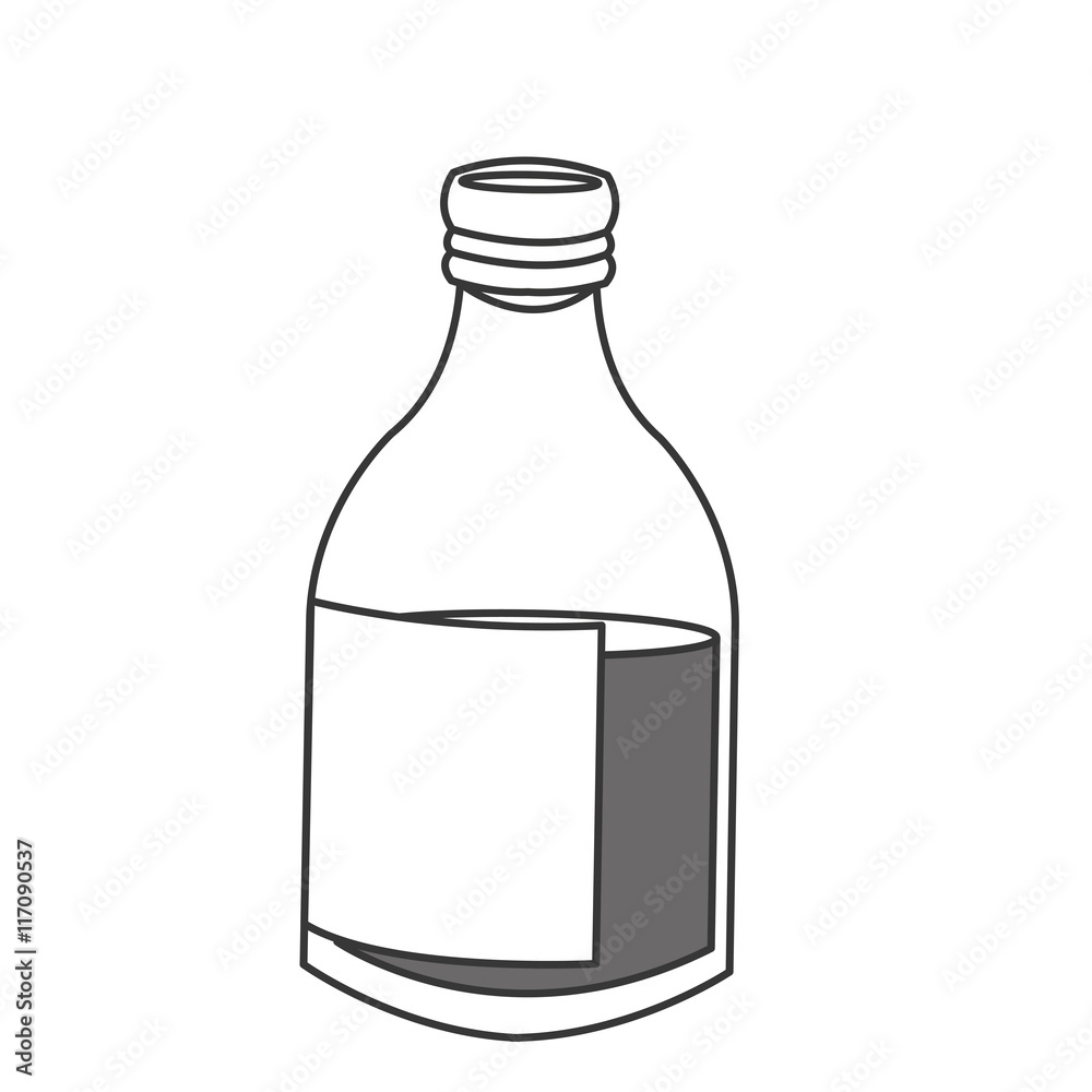 flat design glass bottle icon vector illustration flat design glass bottle icon vector illustration