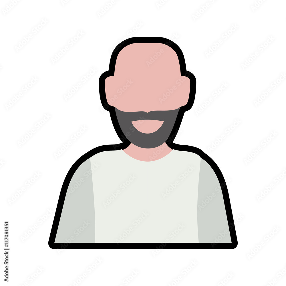 Male avatar concept represented by man icon. Isolated and flat illustration Male avatar concept represented by man icon. Isolated and flat illustration