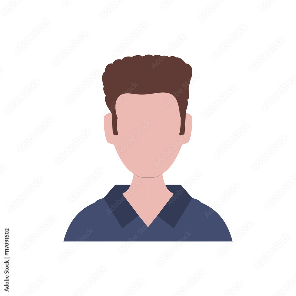 Male avatar concept represented by man icon. Isolated and flat illustration Male avatar concept represented by man icon. Isolated and flat illustration