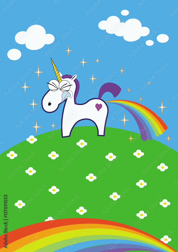 Obraz premium focused unicorn