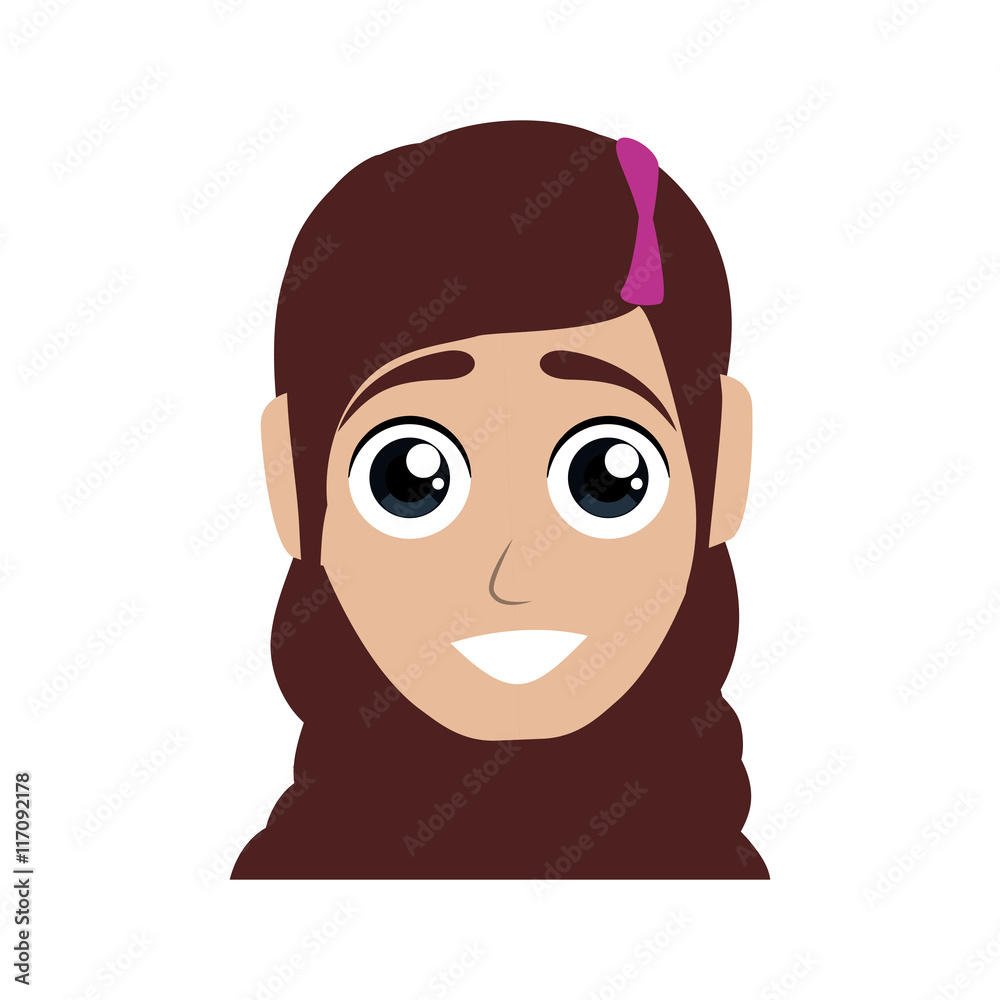 Female avatar concept represented by woman head icon. Isolated and flat illustration Female avatar concept represented by woman head icon. Isolated and flat illustration