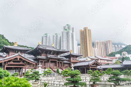 Chin Lin nunnery is a famous Buddhism temple in Hong Kong.