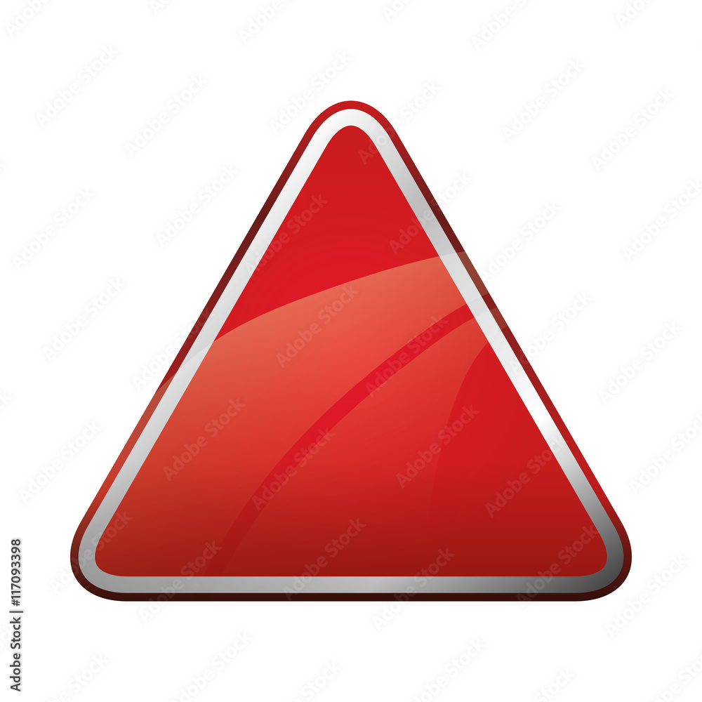 Road sign concept represented by red triangle icon. Isolated and flat illustration Road sign concept represented by red triangle icon. Isolated and flat illustration