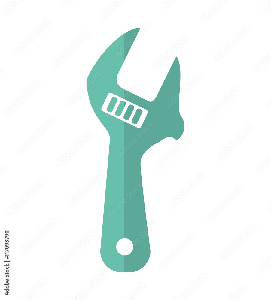 Tool, repair and construction concept represented by wrench icon. Isolated and flat illustration Tool, repair and construction concept represented by wrench icon. Isolated and flat illustration
