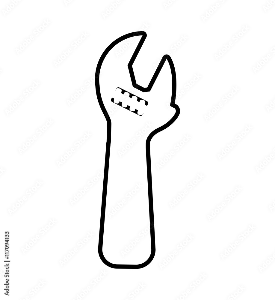 Tool, repair and construction concept represented by wrench icon. Isolated and flat illustration Tool, repair and construction concept represented by wrench icon. Isolated and flat illustration