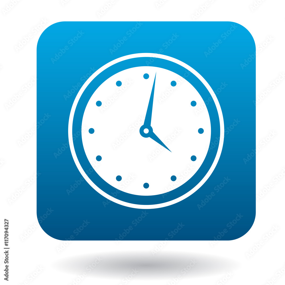 Office clock icon in simple style isolated on white background Office clock icon in simple style isolated on white background