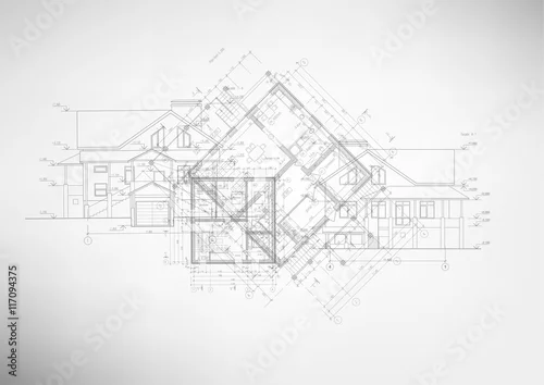 Obraz Abstrakcyjne rysunki architektoniczne.