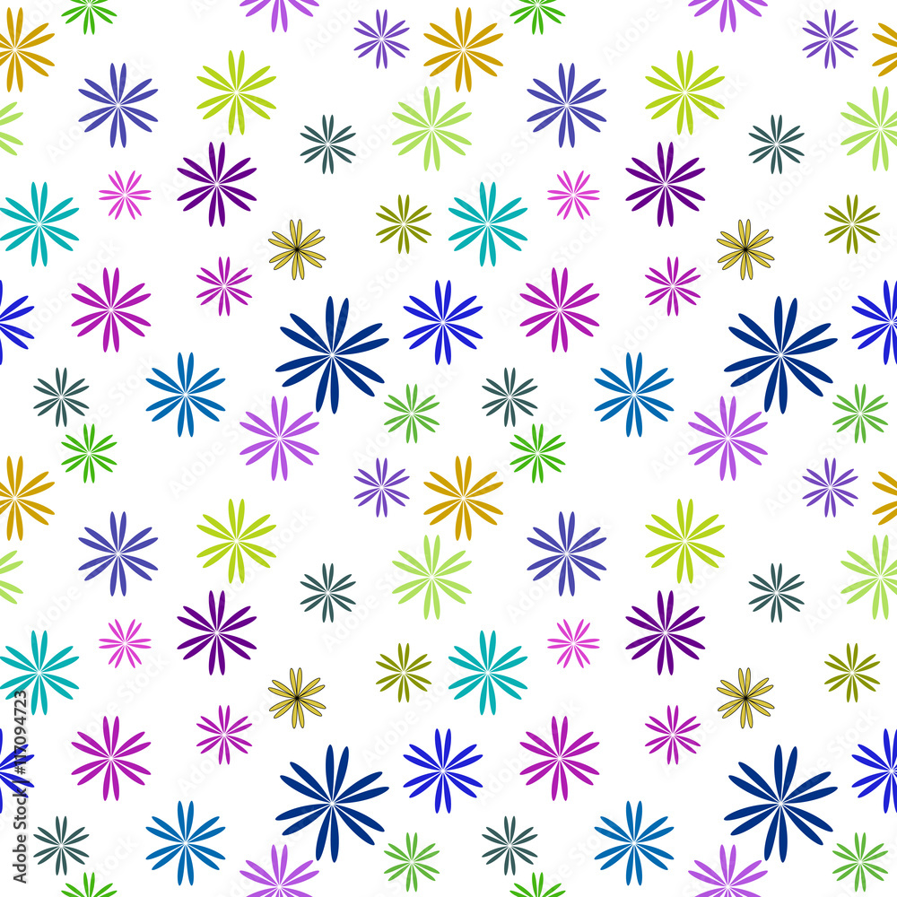 Flower color seamless pattern