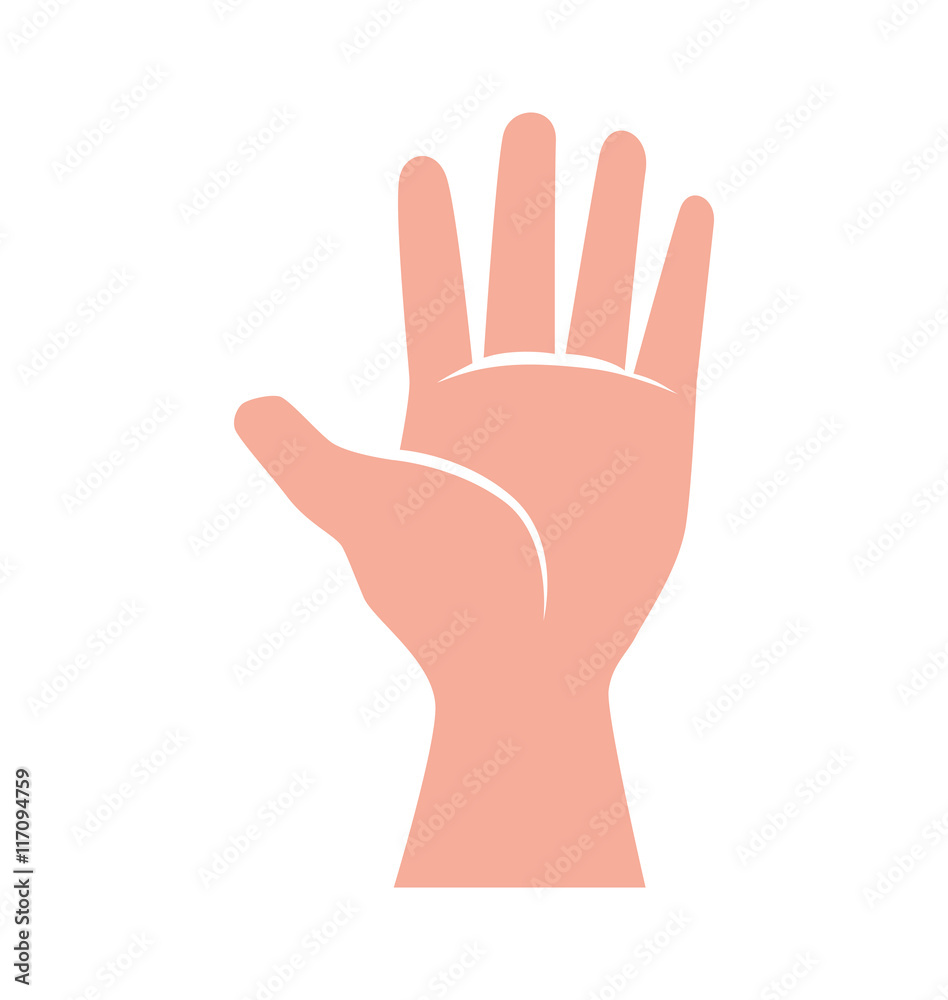 Human hand concept represented by gesture with fingers icon. Isolated and flat illustration Human hand concept represented by gesture with fingers icon. Isolated and flat illustration