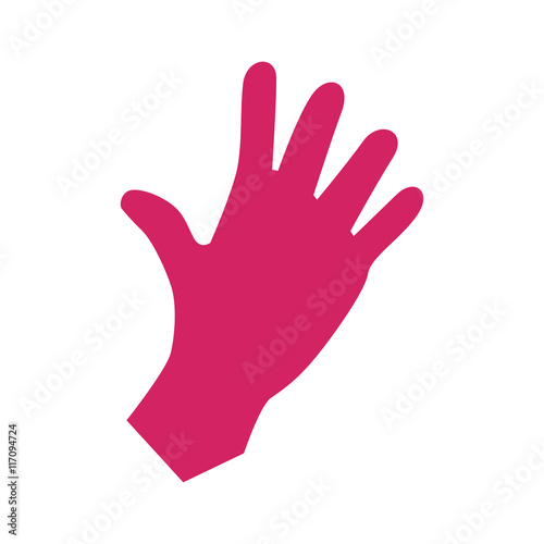 Human hand concept represented by gesture with fingers icon. Isolated and flat illustration