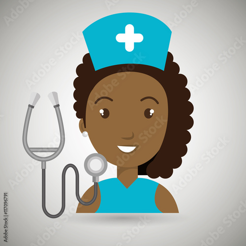 nurse medical stethoscope woman