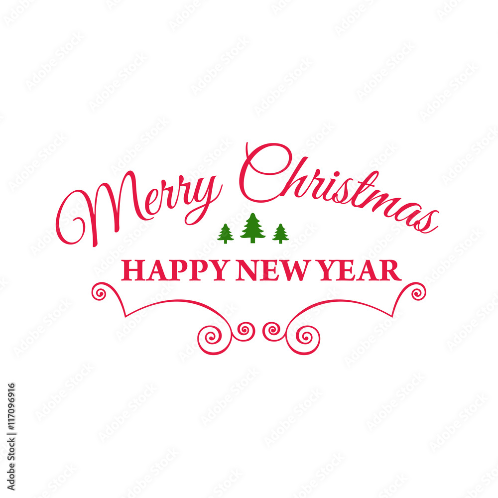 Typographical poster for Merry Christmas