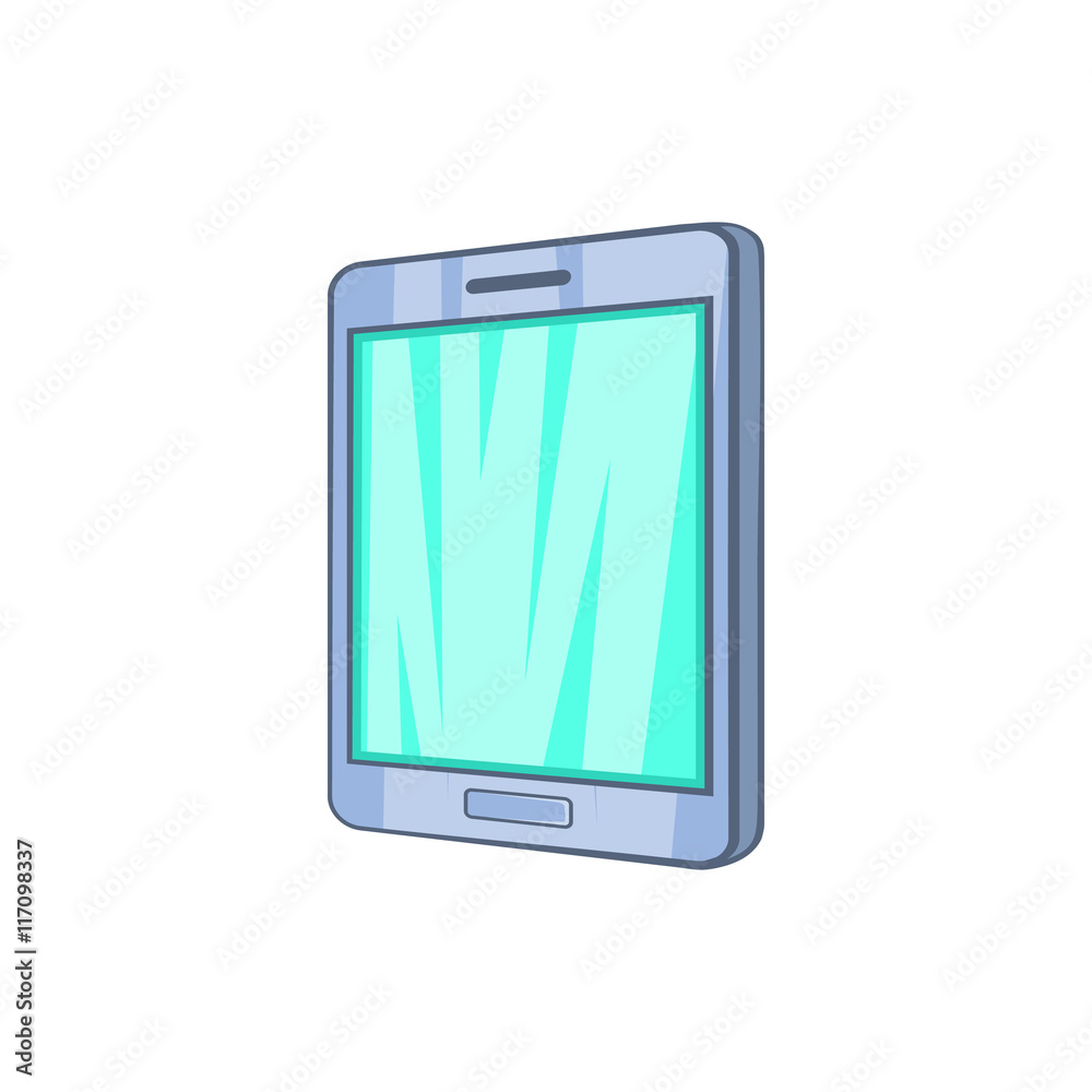Tablet icon in cartoon style isolated on white background. Device symbol Tablet icon in cartoon style isolated on white background. Device symbol