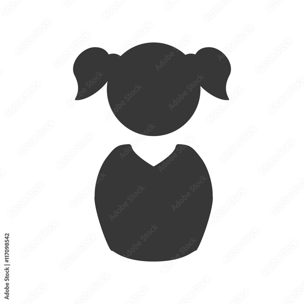 Person and user concept represented by pictogram female icon. Isolated and flat illustration Person and user concept represented by pictogram female icon. Isolated and flat illustration