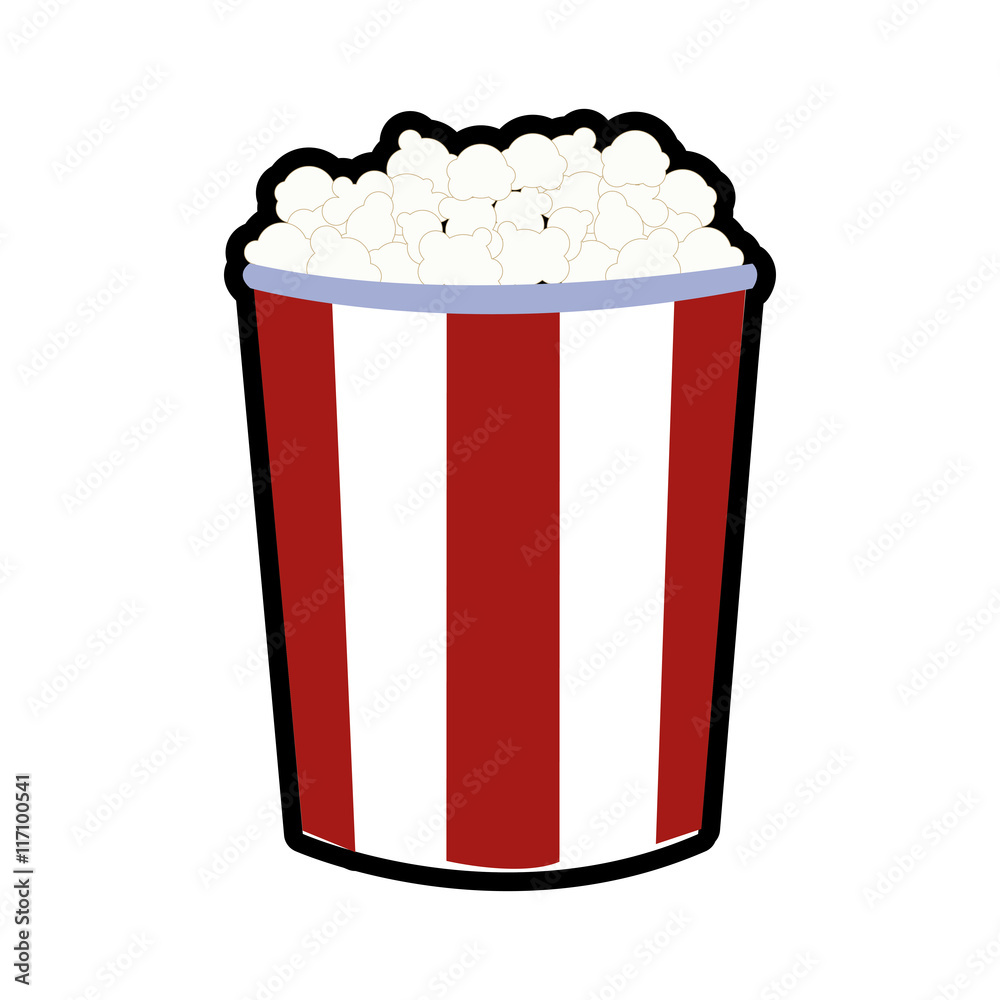 Cinema and food concept represented by pop corn icon. Isolated and flat illustration Cinema and food concept represented by pop corn icon. Isolated and flat illustration