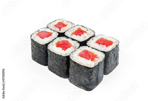roll with red fish meat
