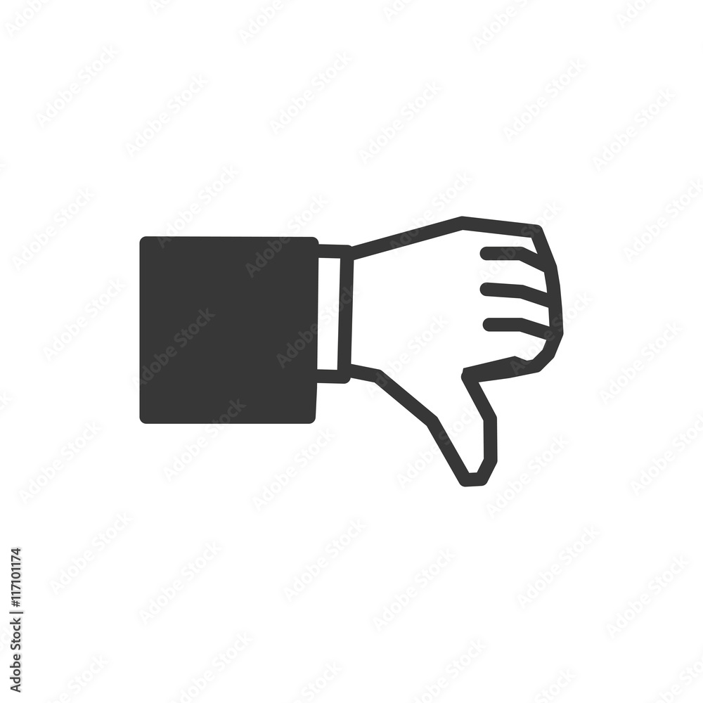 Human hand concept represented by gesture with fingers  icon. Isolated and flat illustration