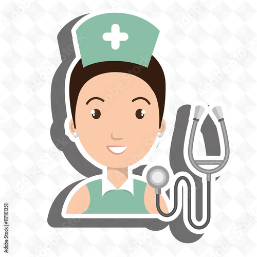 nurse medical stethoscope woman