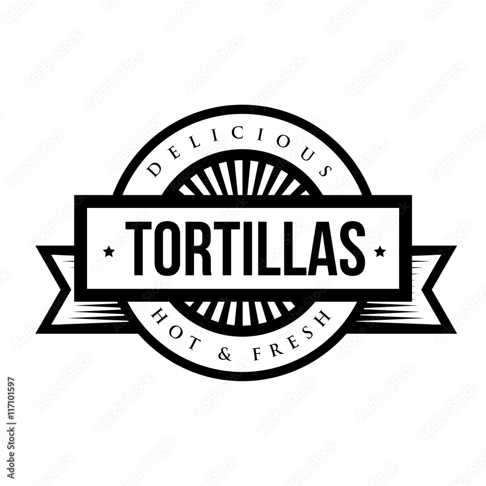 Tortillas stamp vitage style logo
