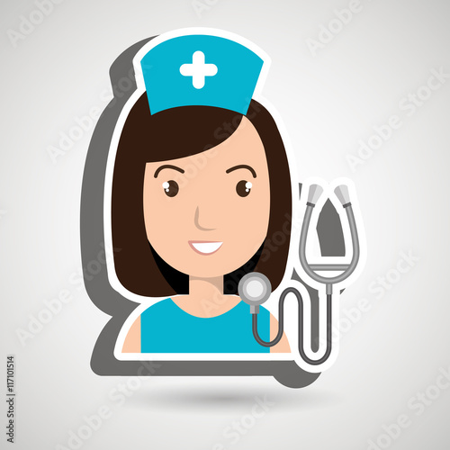 nurse medical stethoscope woman