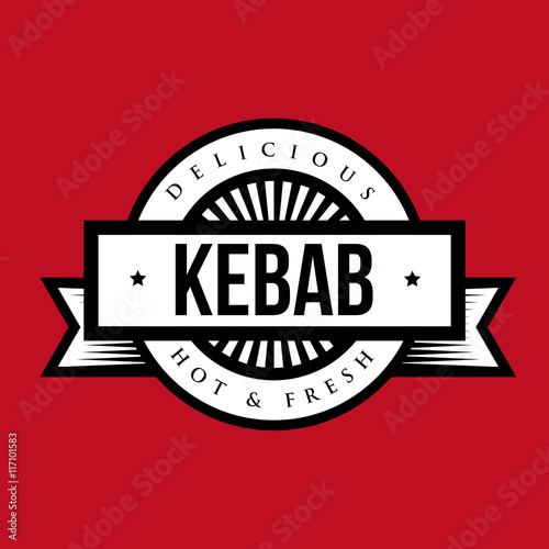 Kebab stamp vintage style vector