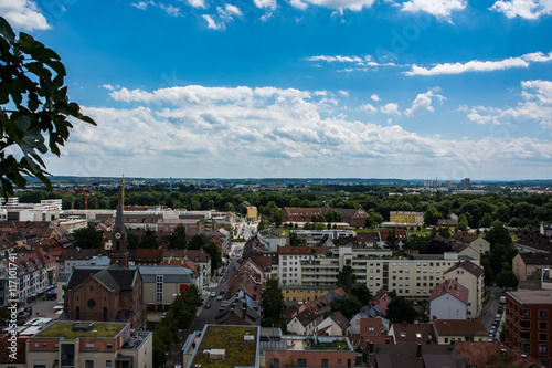 Neu Ulm Daytime Summer Landscape Looking Away from Münster Flat City