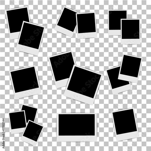 Photo frame on isolated background. Vector illustration