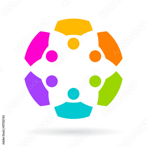 Abstract unity logo