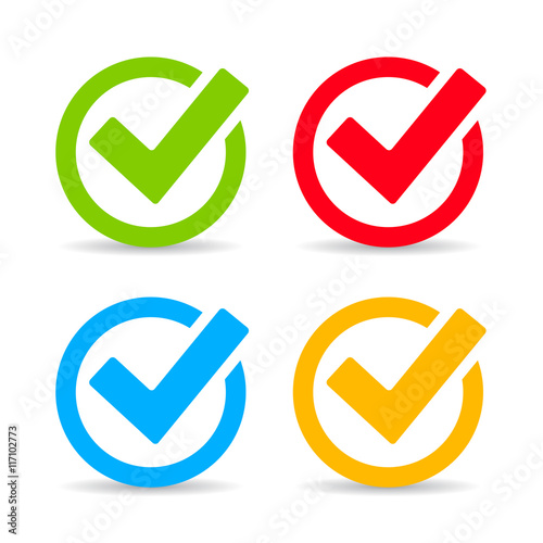 Tick mark icons set