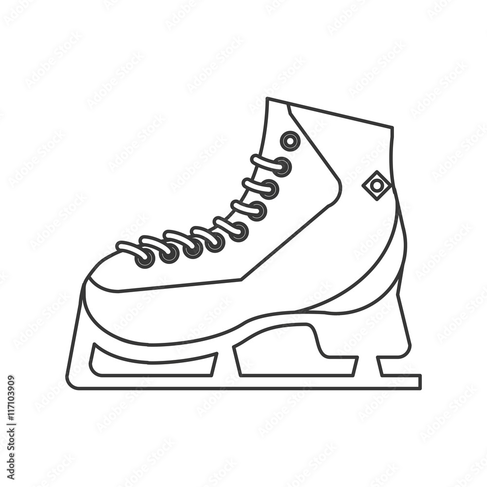 flat design ice skates icon vector illustration flat design ice skates icon vector illustration