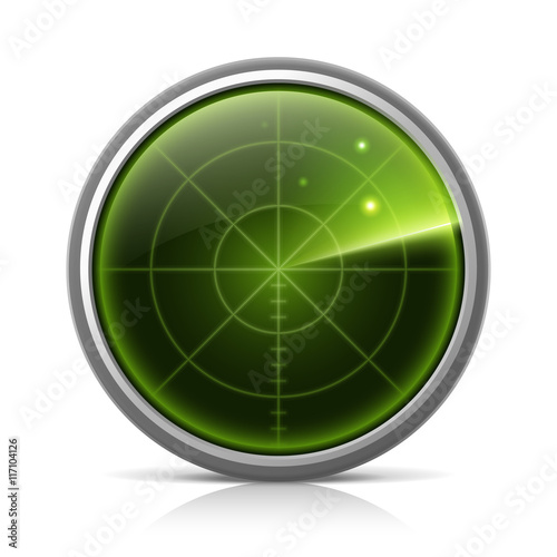 Green radar screen