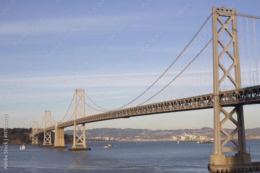 Bay Bridge At Sundown, San Francisco