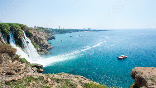 Fototapeta Naklejka Na Ścianę i Meble -  Waterfall Duden at Antalya, Turkey